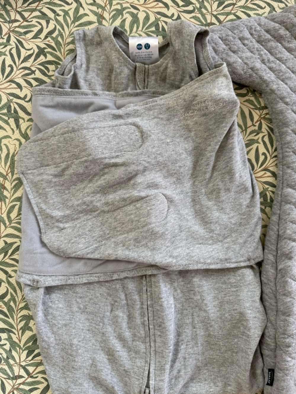 Halo Gray Quilted Baby Sleep Sacks - Picture 3 of 5
